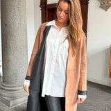 Depeche leather wear Smuk Zita 2 i 1 skindjakke Jacket 310 Mud Black combi