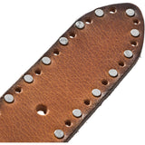 DEPECHE Smukt læderbælte med fine detaljer Belt 014 Cognac