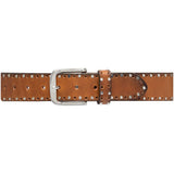 DEPECHE Smukt læderbælte med fine detaljer Belt 014 Cognac