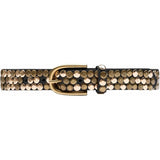 DEPECHE Smukt og cool læderbælte Belt 154 Black/Brass