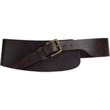 DEPECHE Statement taljebælte i skind Belt 161 Dark brown
