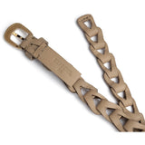 Taljebælte i skind med hulmønster / 17188 - Vanilla - DEPECHE