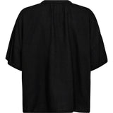 Tara bluse i hørkvalitet / 100018 - Black - DEPECHE