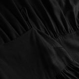 Tara hør stropkjole / 100026 - Black - DEPECHE