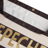Tekstil shopper taske / 16364 - Brown/Cream striped - DEPECHE
