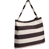 Tekstil shopper taske / 16364 - Brown/Cream striped - DEPECHE