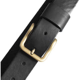 DEPECHE Tidsløs bælte i skindkvalitet Belt 154 Black/Brass