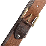 DEPECHE Tidsløs bælte i skindkvalitet Belt 179 Brown/Brass