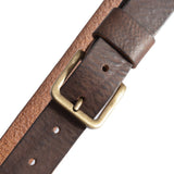 DEPECHE Tidsløs bælte i skindkvalitet Belt 179 Brown/Brass