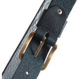 DEPECHE Tidsløs bælte i skindkvalitet Belt 101  Dark blue