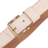 DEPECHE Tidsløs bælte i skindkvalitet Belt 188 Sand/Brass