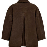Depeche leather wear Tonja oversize ruskindskjorte Shirt 067 Dusty brown