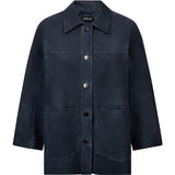 Depeche leather wear Tonja oversize ruskindskjorte Shirt 031 Ocean
