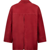 Depeche leather wear Tonja oversize ruskindskjorte Shirt 043 Red