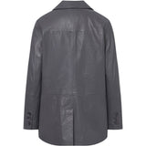 Trendy Linea blazer jakke i skind / 51148 - Antracit - DEPECHE