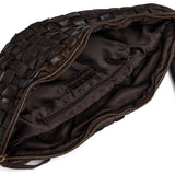 Warsaw bumbag i håndflettet skind / 16940 - Dark brown - DEPECHE
