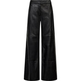 Zeli bootcut skindbukser / 51446 - Black - DEPECHE