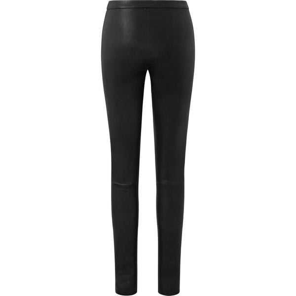 Depeche leather wear Amber klassisk læderleggings med lynlås i siden Pants 099 Black (Nero)