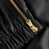 Depeche leather wear Baggy læderbukser med lynlås lommer Pants 099 Black (Nero)