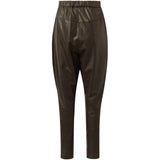 Depeche leather wear Baggy skindbukser med rå detaljer Pants 038 Dusty taupe