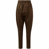 Depeche leather wear Baggy skindbukser med rå detaljer Pants 166 Brownie