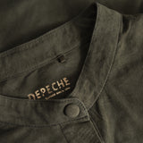 Depeche leather wear Blød ruskinds skjorte med korte ærmer Shirts 122 Forest green