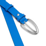 DEPECHE Bredt læderbælte i en dejlig og blød kvalitet Belts 218 French blue/silver
