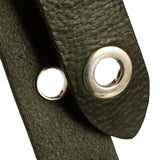 DEPECHE Cool læderbælte dekoreret med store eyelets Belts 049 Army Green