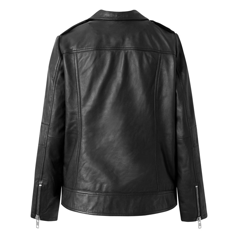 Depeche leather wear Cool og rå biker skindjakke i blød kvalitet Jackets 099 Black (Nero)
