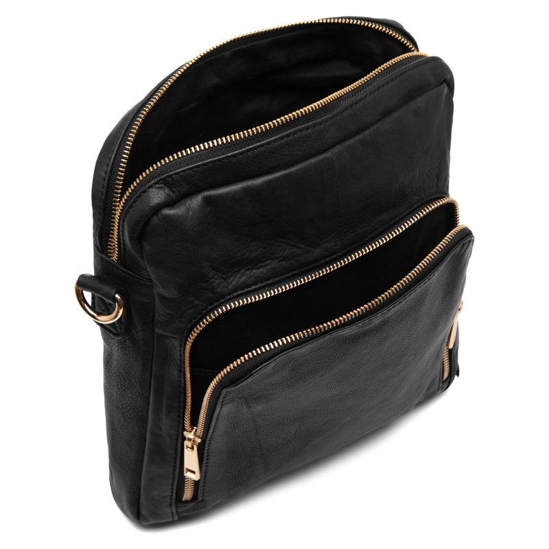 Crossover taske silkeblød skindkvalitet / 14916 - Black