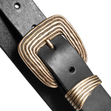 DEPECHE Dekorativt og smukt læderbælte i blød kvalitet Belts 099 Black (Nero)