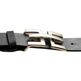 DEPECHE Eksklusivt læderbælte med smukt spænde Belts 099 Black (Nero)