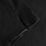Depeche leather wear Enkel læderskjorte med store frontknapper Shirts 099 Black (Nero)