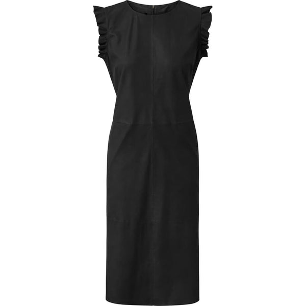 Depeche leather wear Feminin skindkjole i blød kvalitet Dresses 099 Black (Nero)