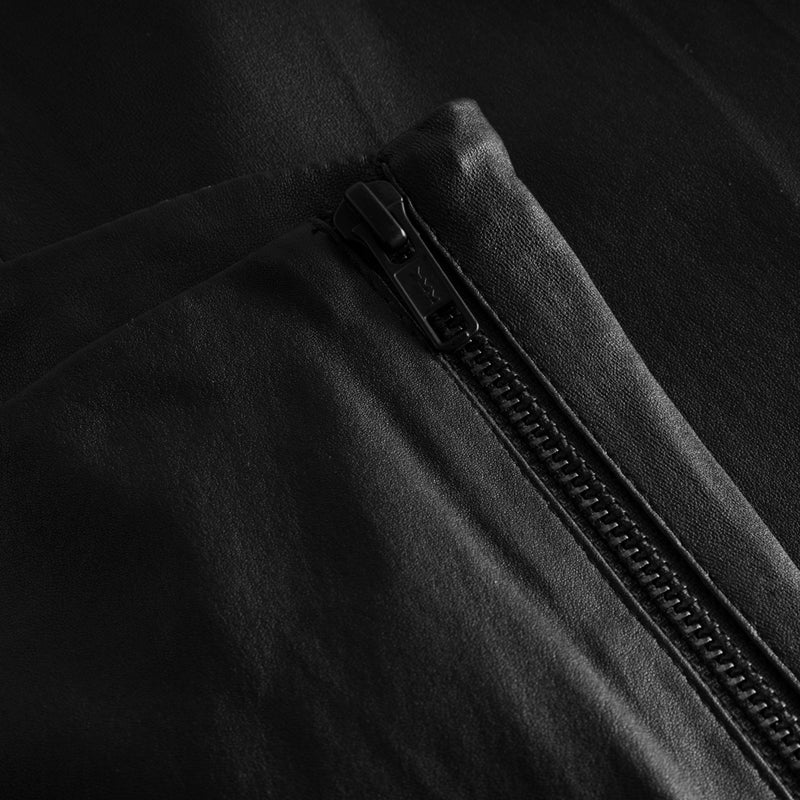 Depeche leather wear Corine flare læderbukser med stræk Pants 099 Black (Nero)