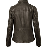 Depeche leather wear Klassisk Sharon læderskjorte i blød kvalitet Shirts 038 Dusty taupe