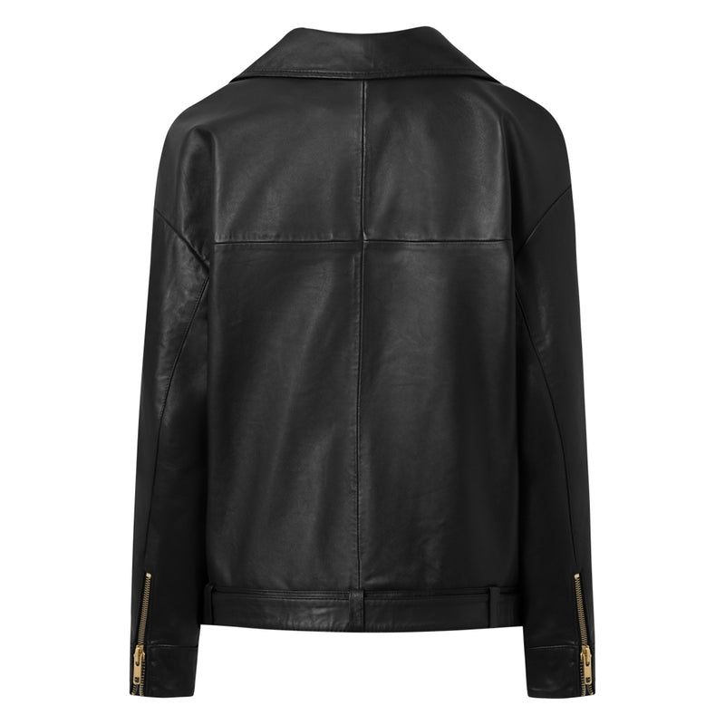 Depeche leather wear Cool biker skindjakke i en dejlig og blød kvalitet Jackets 099 Black (Nero)