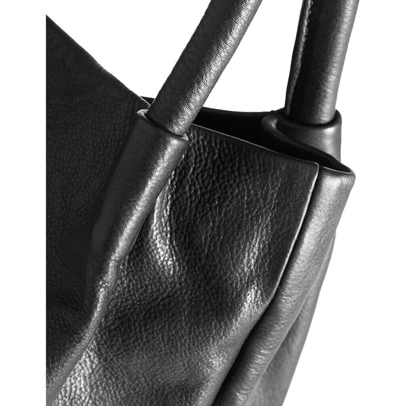 Læder shopper taske i og slidbar kvalitet / 15698 - (Ner