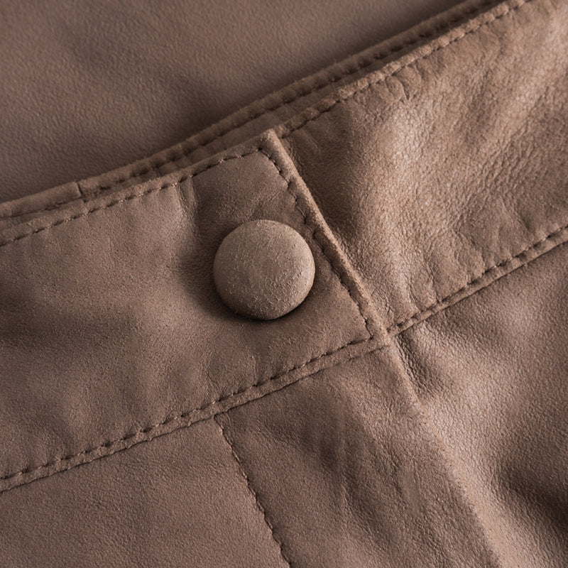 Depeche leather wear Læder shorts i blød og lækker kvalitet Shorts 007 Mud