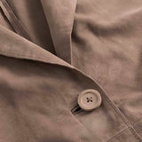 Depeche leather wear Lang cardigan/ jakke i blødt ruskind Jackets 007 Mud