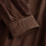 Depeche leather wear Lang skjorte/ kjole i blød ruskind Dresses 008 Chocolate