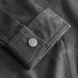 Depeche leather wear Lang skjorte/ kjole i blød ruskind Dresses 158 Thunder grey