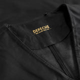 Depeche leather wear Løstsiddende læderkjole i blød kvalitet Dresses 099 Black (Nero)