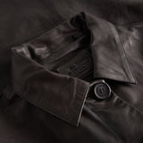 Depeche leather wear Loose fit læderskjorte med simple detaljer Shirts 175 Charcoal