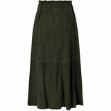 Depeche leather wear Midi ruskinds nederdel i blød kvalitet Skirts 122 Forest green