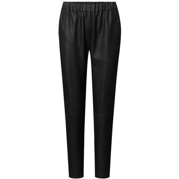 Depeche leather wear Moderne Carrie RW skindbuks med loose fitting Pants 099 Black (Nero)