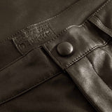 Depeche leather wear Must-have Caroline chino læderbuks i strækkvalitet Pants 038 Dusty taupe