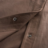 Depeche leather wear Oversized skindkjole med taljebælte Dresses 007 Mud