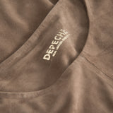 Depeche leather wear Ruskinds t-shirt med flæseærmer Tops 007 Mud