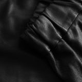 Depeche leather wear Smarte 7/8 dels baggy læderbukser med frontlommer Pants 099 Black (Nero)